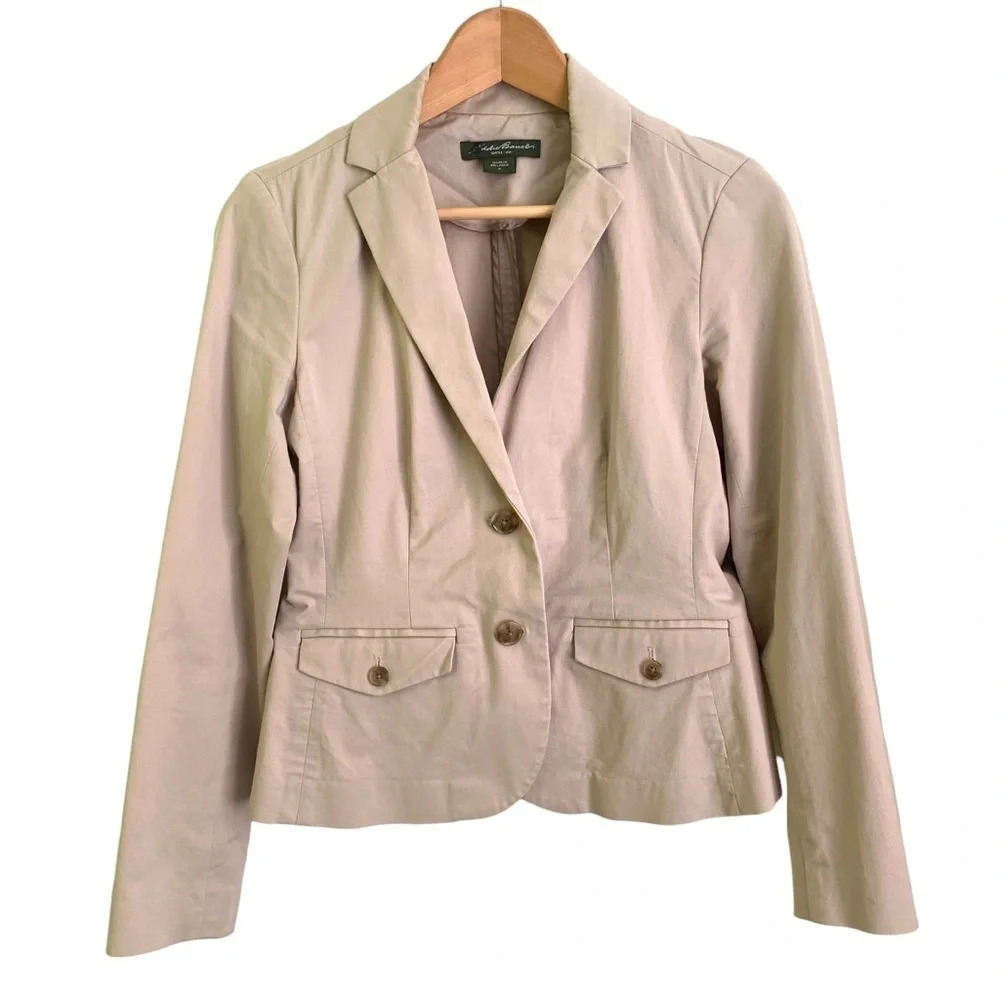 Eddie Bauer Beige Blazer Jacket - Picture 2 of 7